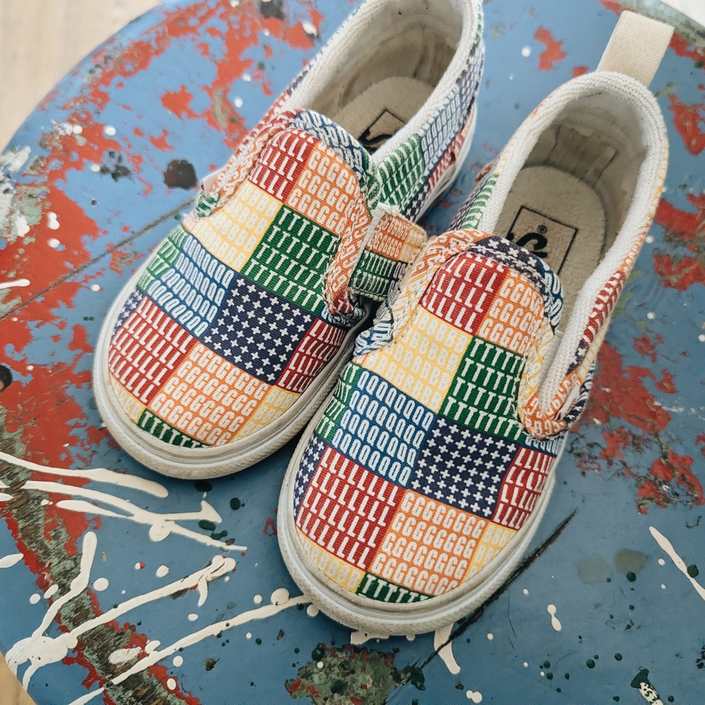 Vans Multicolor Patchwork Kids Slip-On Sneakers